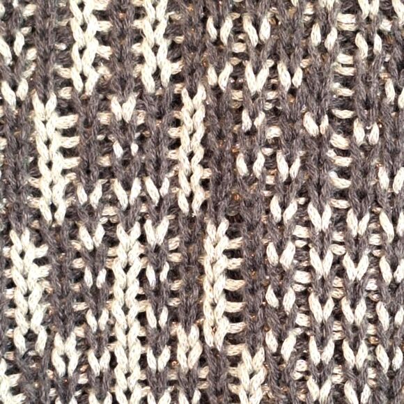 Talbots Metallic Knit Sweater Chunky Long Line Open Front Cardigan Oversized SP - Picture 6 of 13